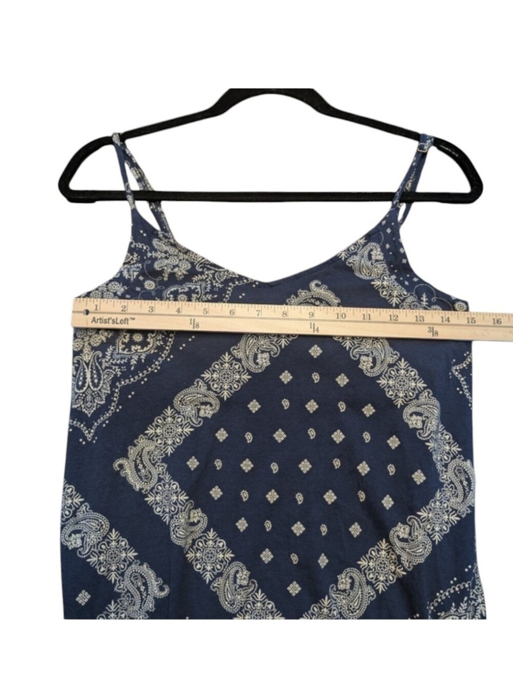 Tommy Hilfiger Navy Geometric Paisley Boho Sleeveless Maxi Dress S/P - Picture 5 of 5